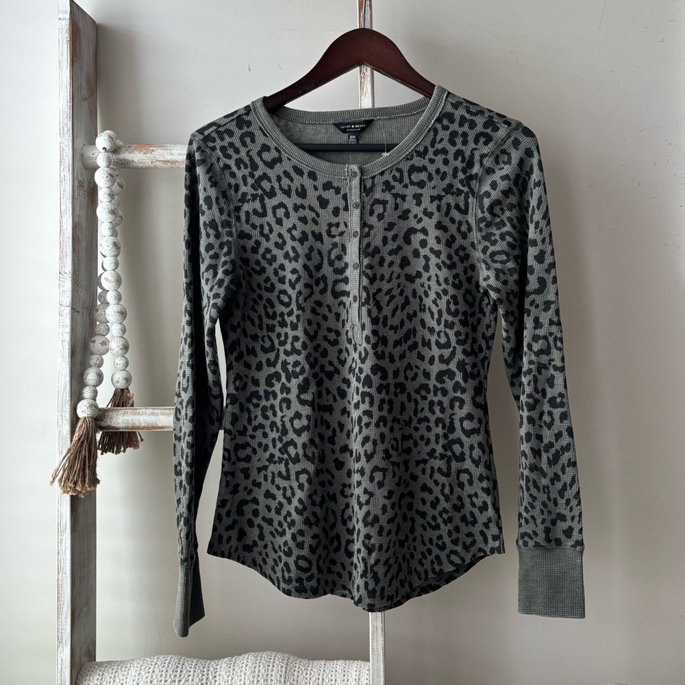 NWT Lucky Brand Leopard Print Top - Picture 1 of 4